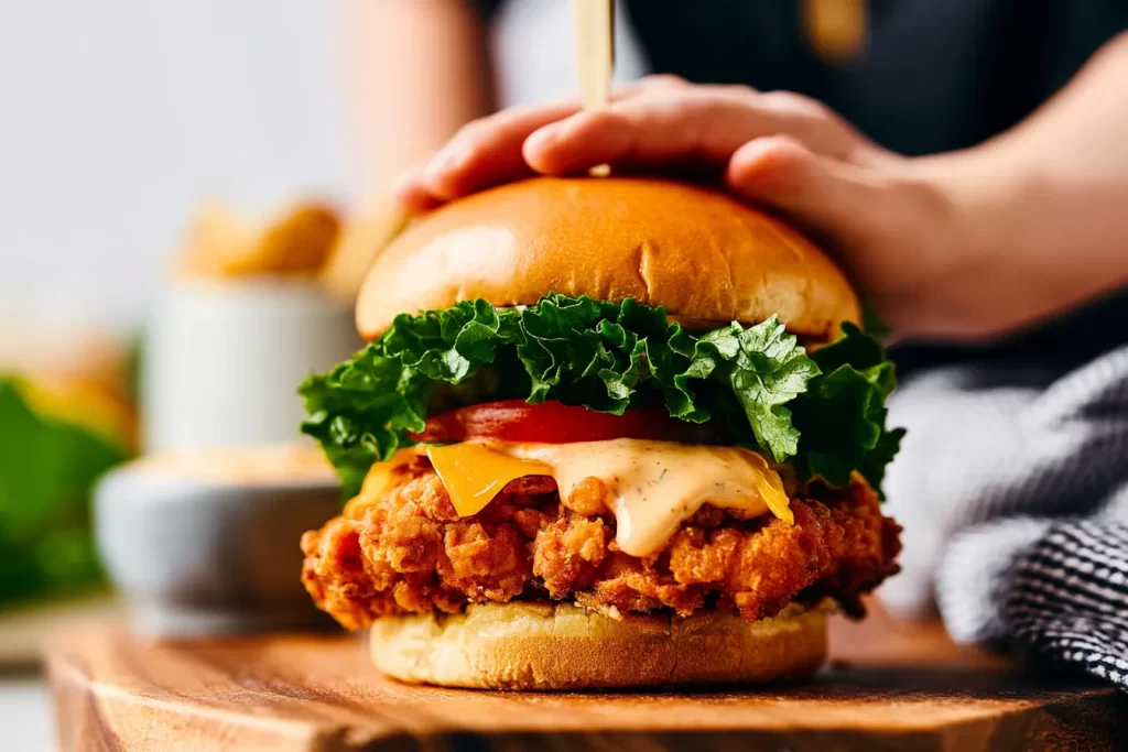 Crispy Chicken Sandwich Ready to Serve