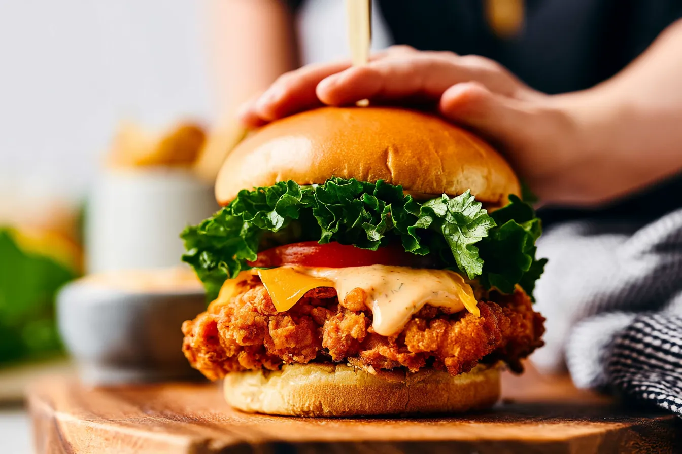 Crispy Chicken Sandwich Ready to Serve