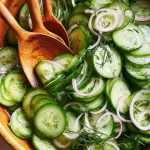 Refreshing Cucumber Salad Ready to Serve