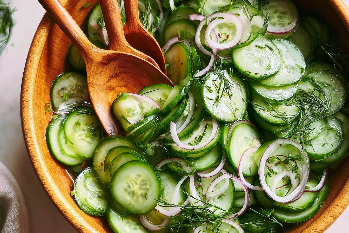Refreshing Cucumber Salad Ready to Serve