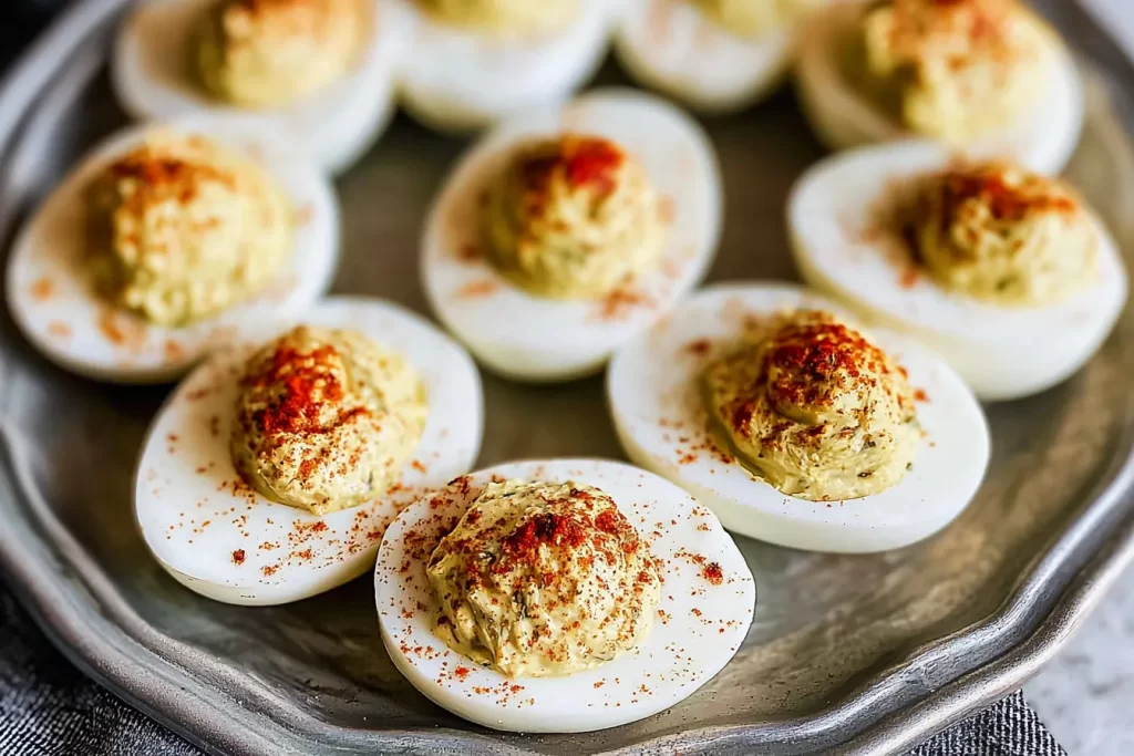 Deviled Eggs with Paprika Serving Platter