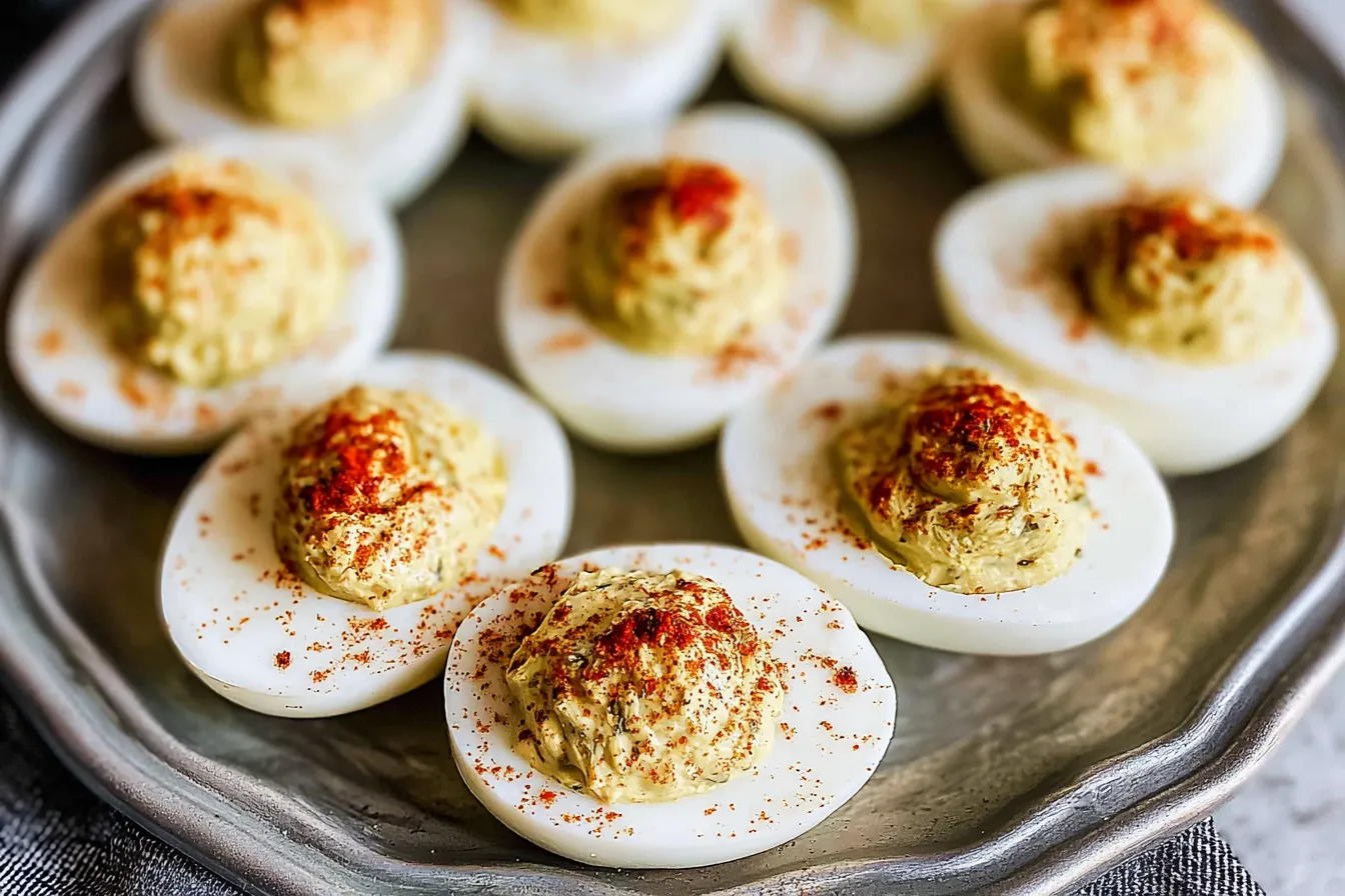 Deviled Eggs with Paprika Serving Platter