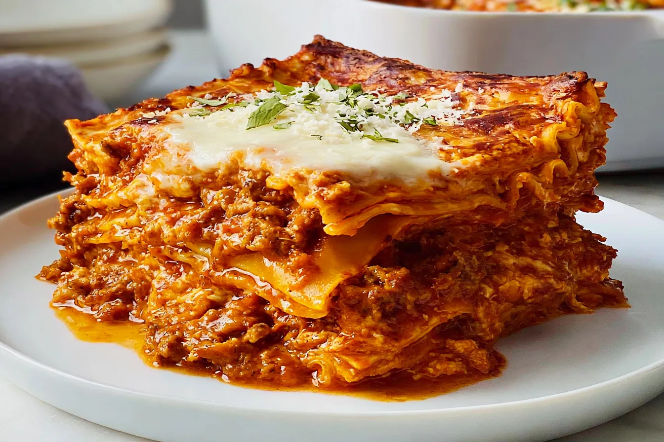 Delicious Easy Homemade Lasagna Ready to Serve
