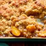 Fresh Peach Cobbler Ready to Serve
