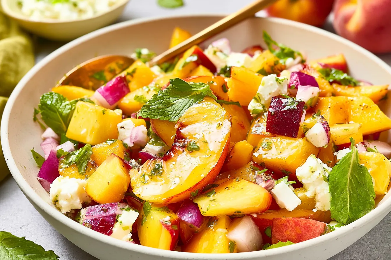 Fresh Peach Salad - Vibrant Summer Delight
