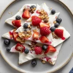 Frozen Yogurt Bark with Berries and Nuts
