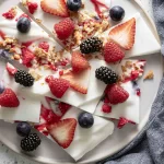 Homemade Frozen Yogurt Bark with Fruit and Nuts