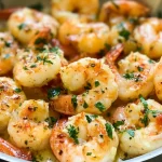 Delicious Garlic Butter Shrimp Served on a Plate