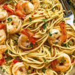 Garlic Butter Shrimp Pasta in a Bowl