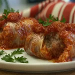 Delicious Golumpki (Stuffed Cabbage Rolls) on a Plate