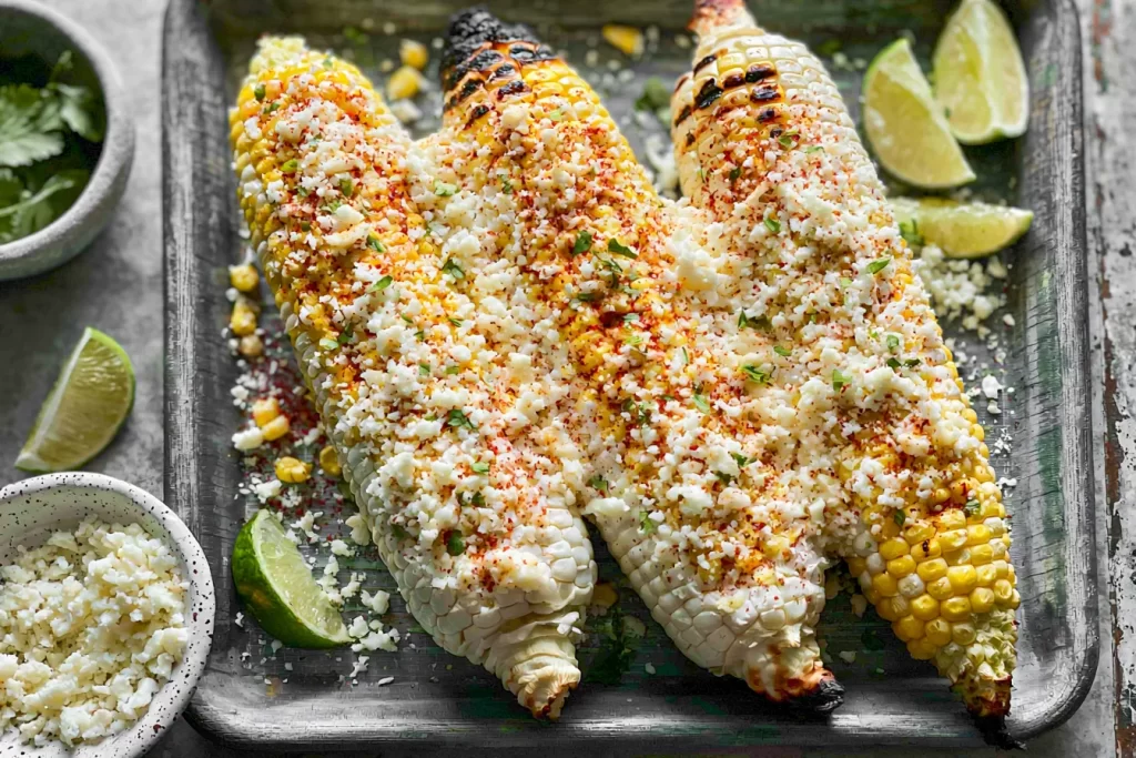 Grilled Corn with Cotija Cheese - Delicious Summer Side Dish
