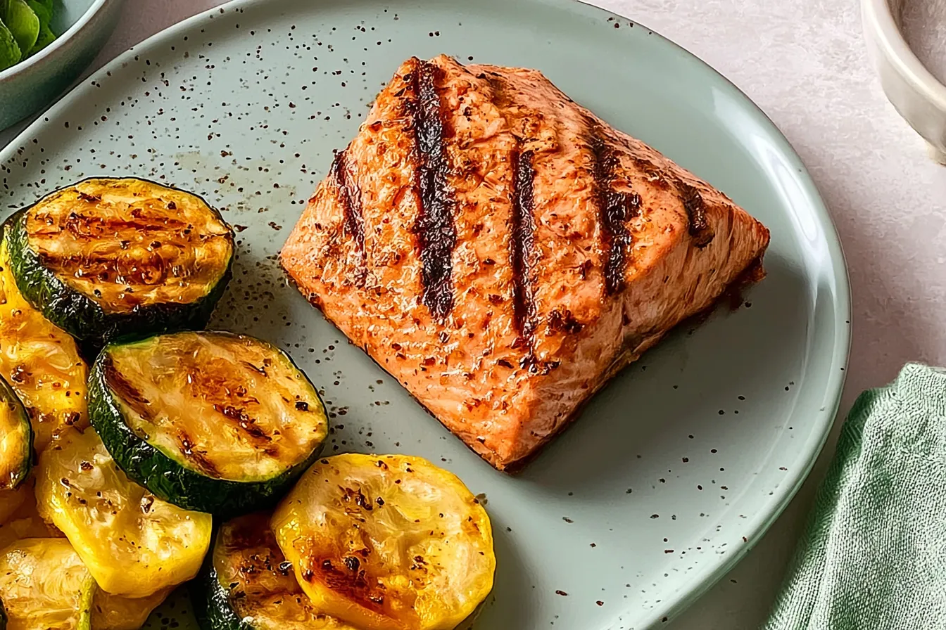 Grilled Salmon on the Grill with Fresh Herbs