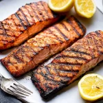 Perfectly Grilled Salmon Fillet on the Grill