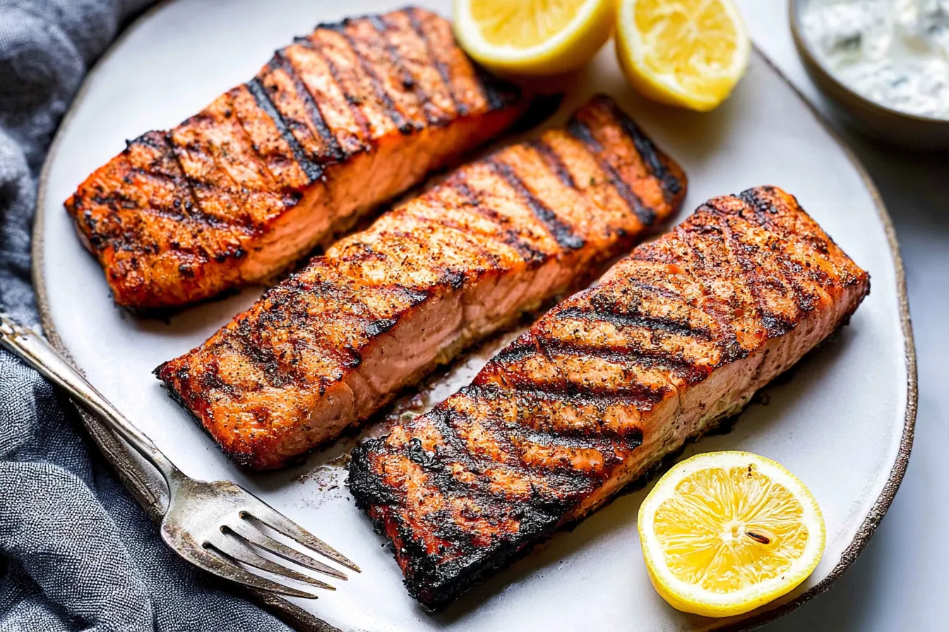 Perfectly Grilled Salmon Fillet on the Grill