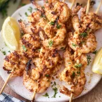 Grilled Shrimp Skewers Ready for Enjoying