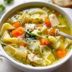 Delicious Homemade Chicken Noodle Soup in a Bowl