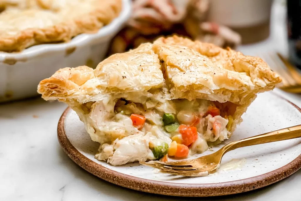 Freshly Baked Homemade Chicken Pot Pie