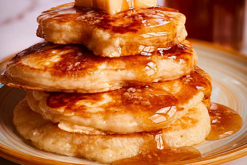 Delicious Homemade Pancakes Stacked High