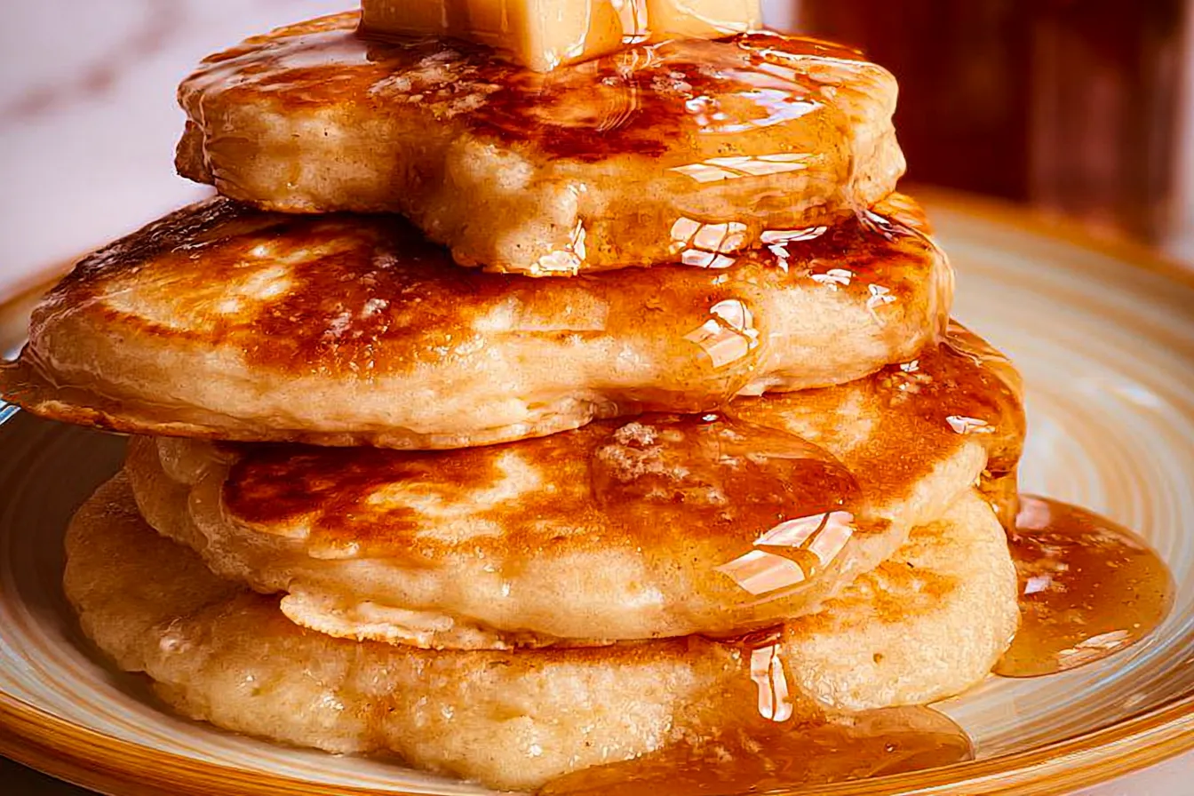 Delicious Homemade Pancakes Stacked High