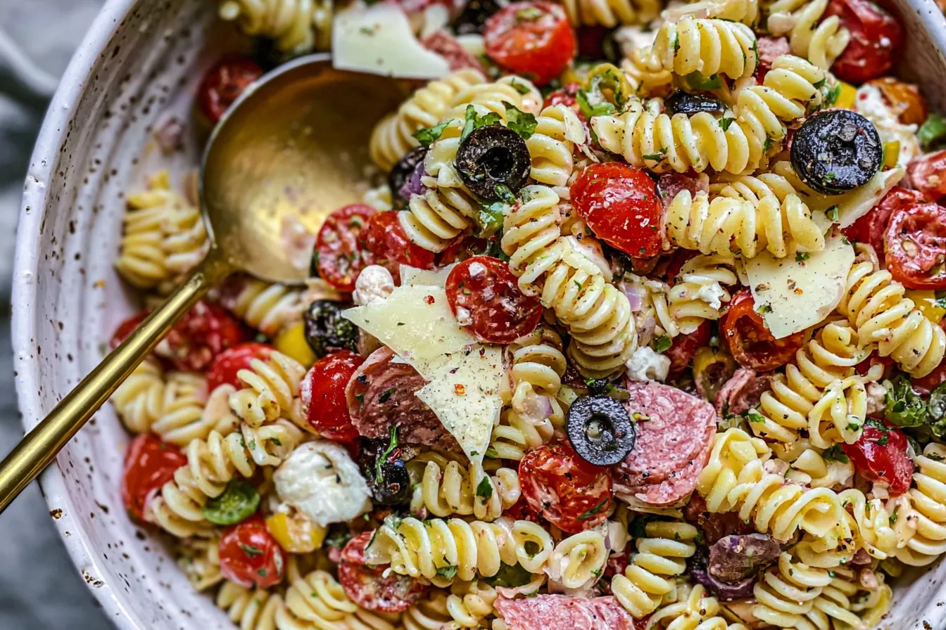 Italian Pasta Salad Close-Up