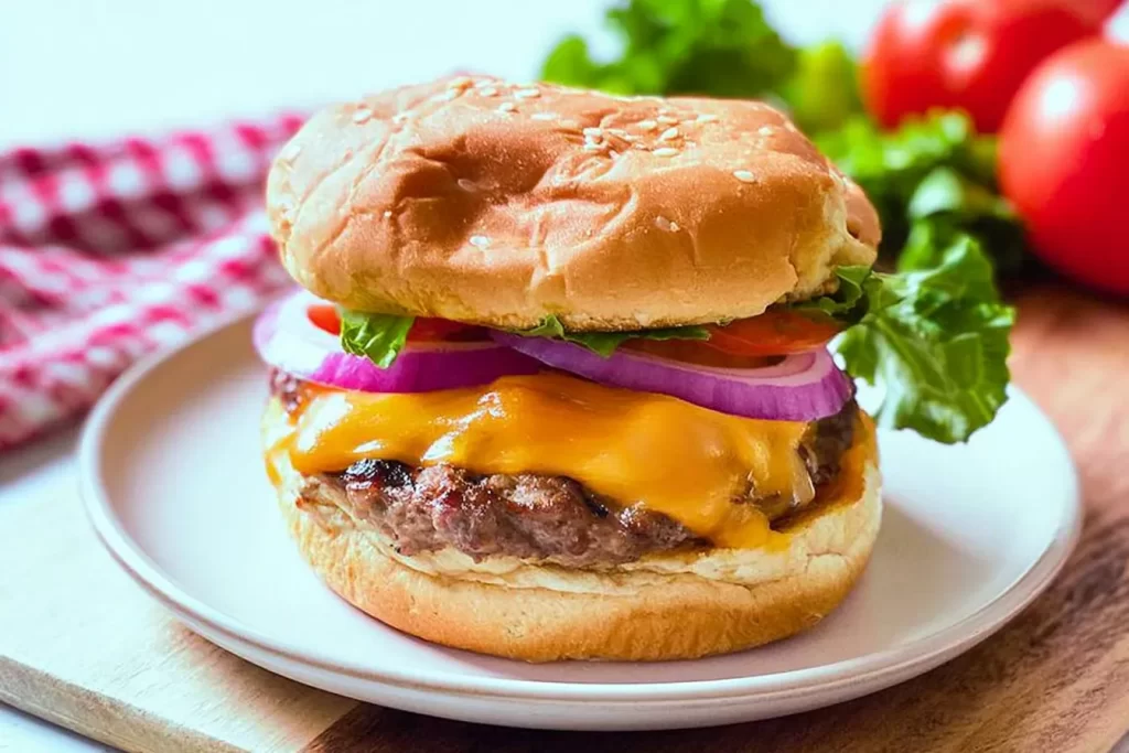 Juicy Grilled Burgers Ready to Serve