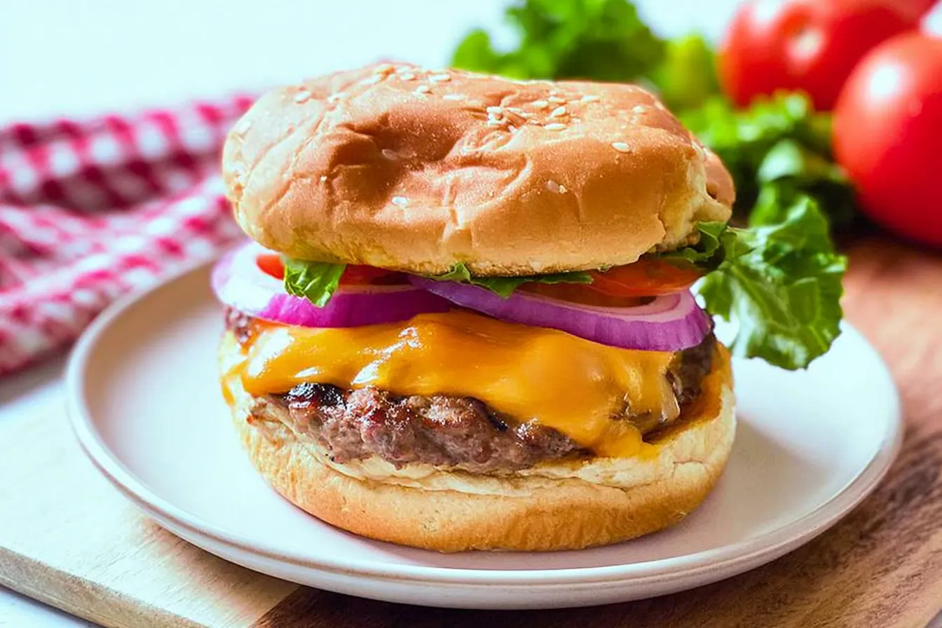 Juicy Grilled Burgers Ready to Serve