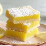 Lemon Bars Deliciously Served on a Plate
