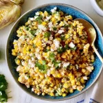 Colorful Mexican Street Corn Salad Close-Up