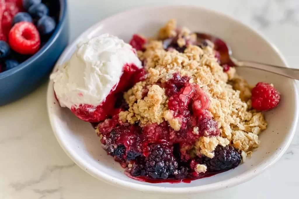 Mixed Berry Crisp Fresh Out of the Oven