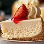 No-Bake Cheesecake Slice on a Plate