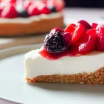 Luxurious No-Bake Cheesecake Topped with Fresh Berries