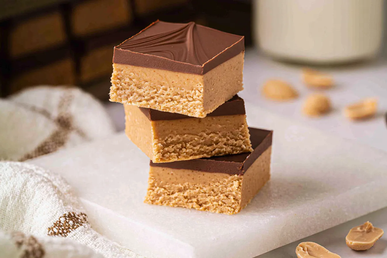 No-Bake Peanut Butter Bars Ready to Enjoy