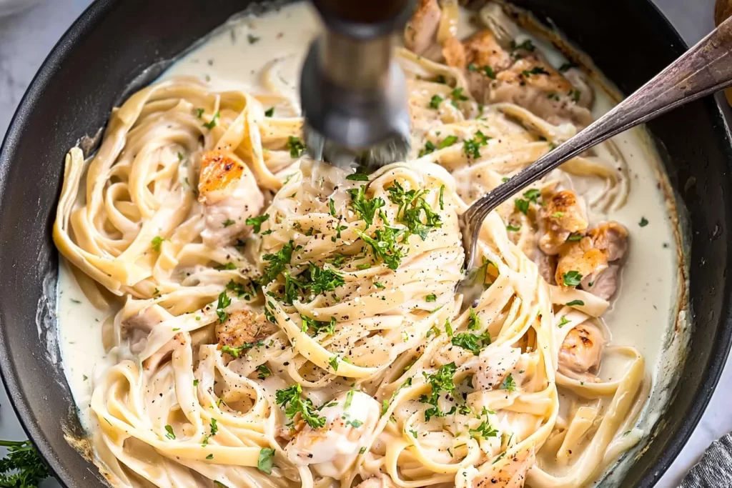 Creamy Chicken Alfredo in One Pot