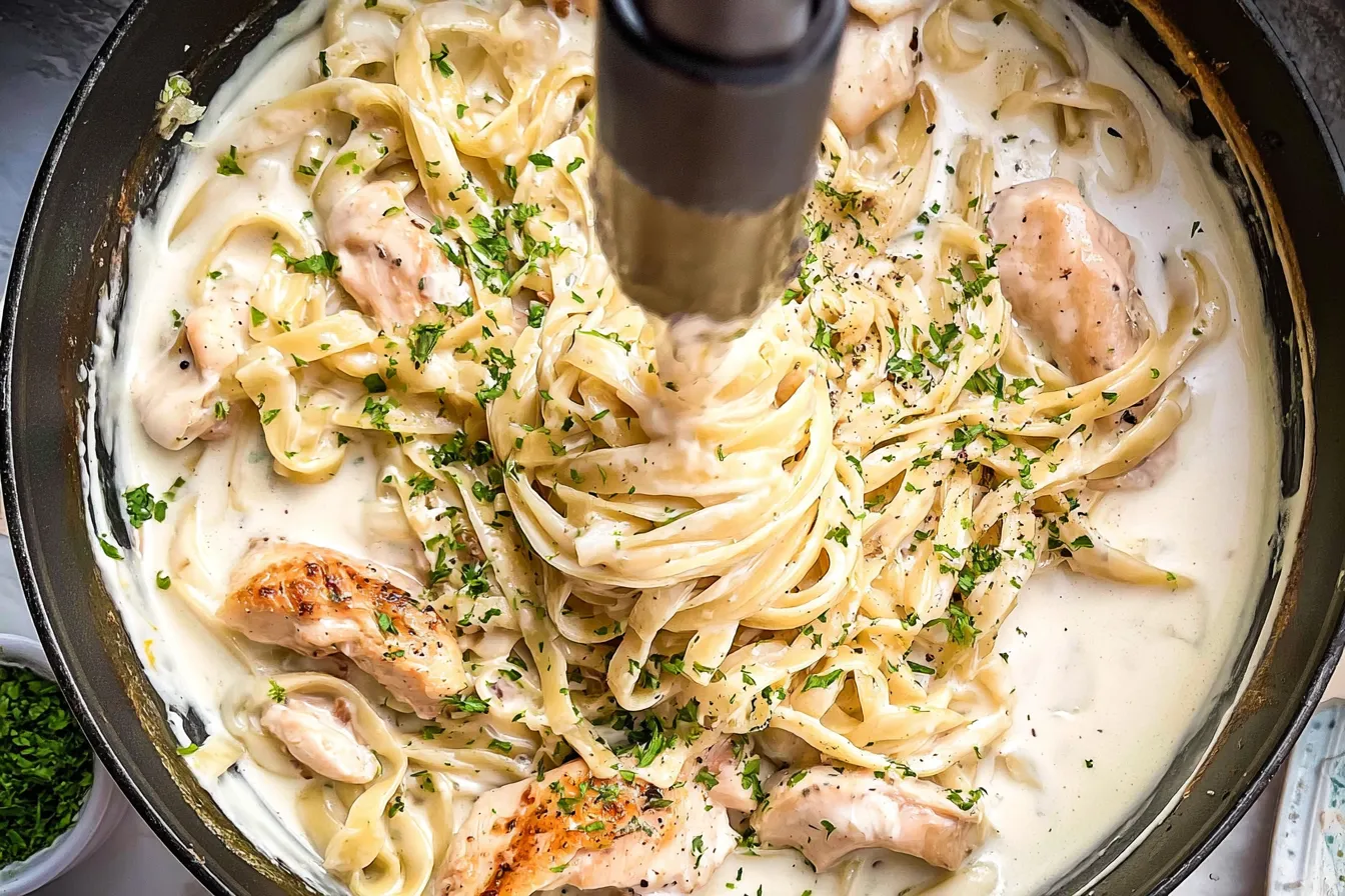 One Pot Creamy Chicken Alfredo
