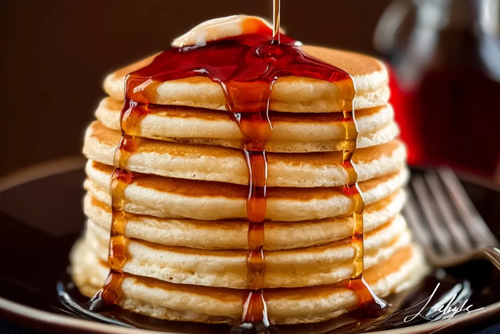 Delicious Homemade Pancakes Stacked High