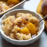 Delicious Peach Cobbler Fresh from the Oven