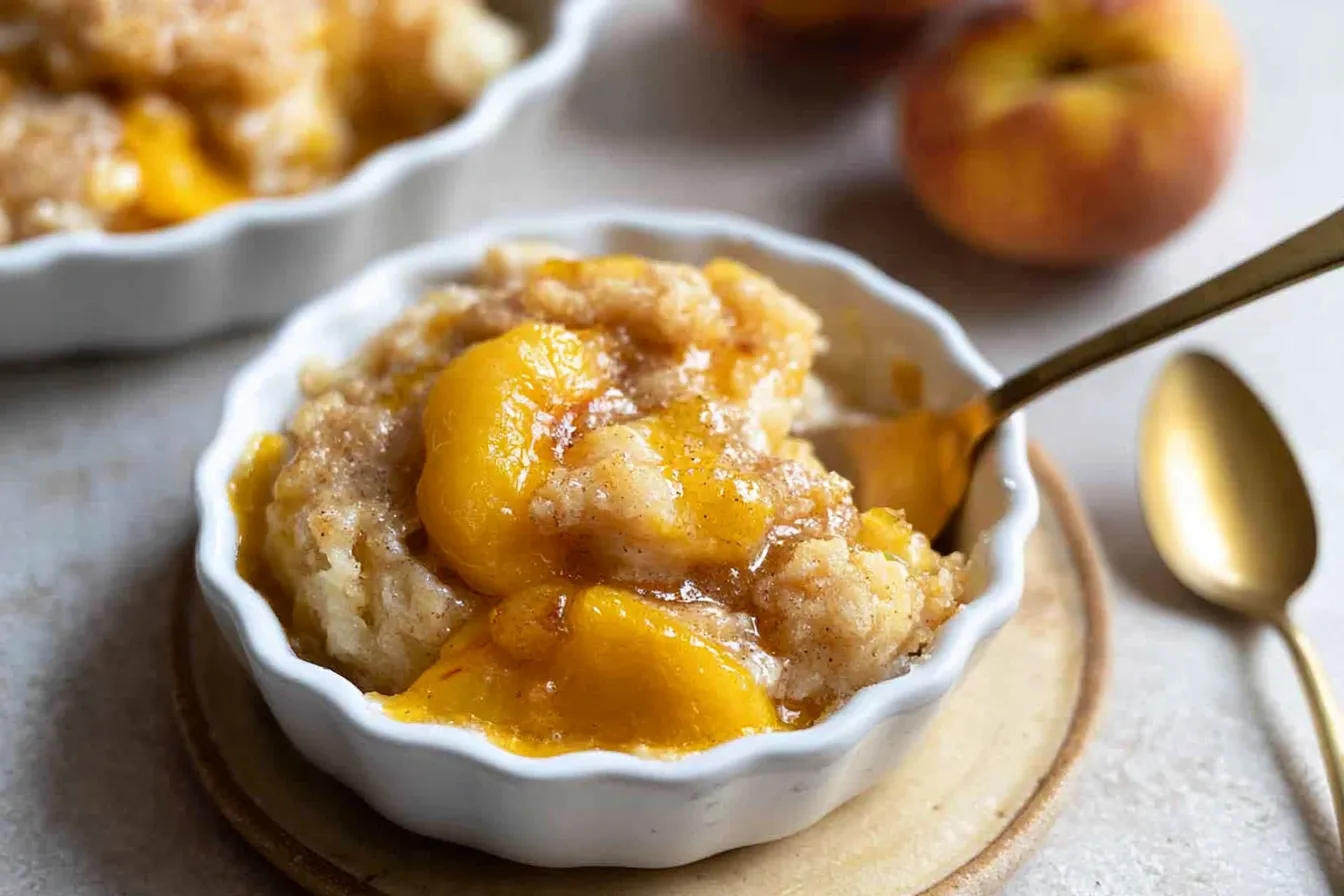Classic Peach Cobbler Freshly Baked