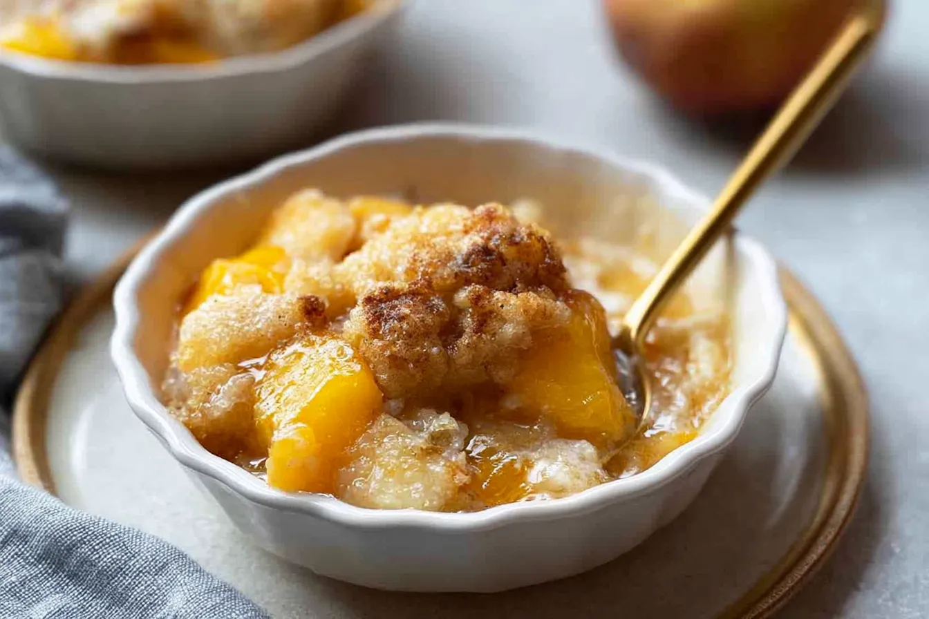 Delicious Peach Cobbler Freshly Baked