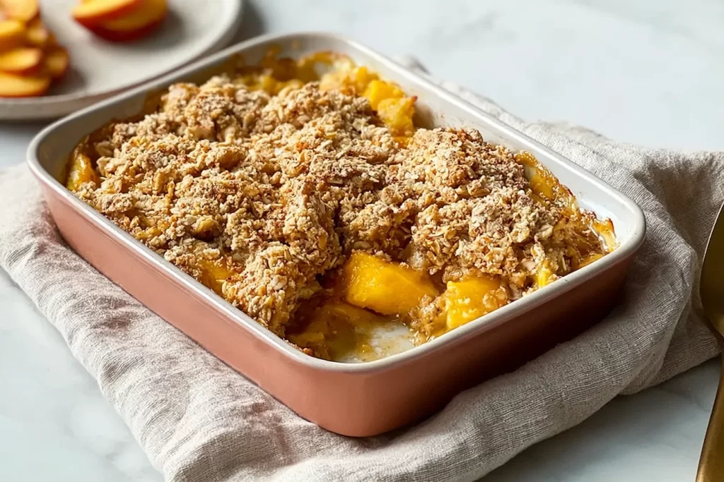 Delicious Peach Crisp Fresh from the Oven