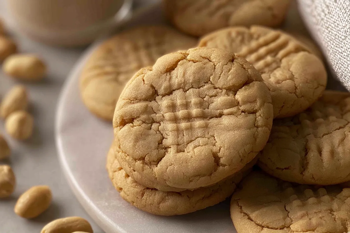 Homemade Peanut Butter Cookies Fresh from the Oven