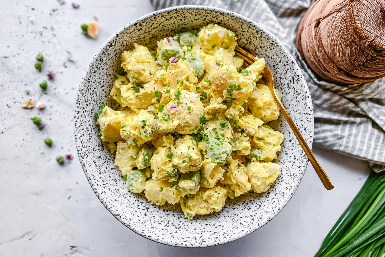 Delicious Homemade Potato Salad in a Bowl