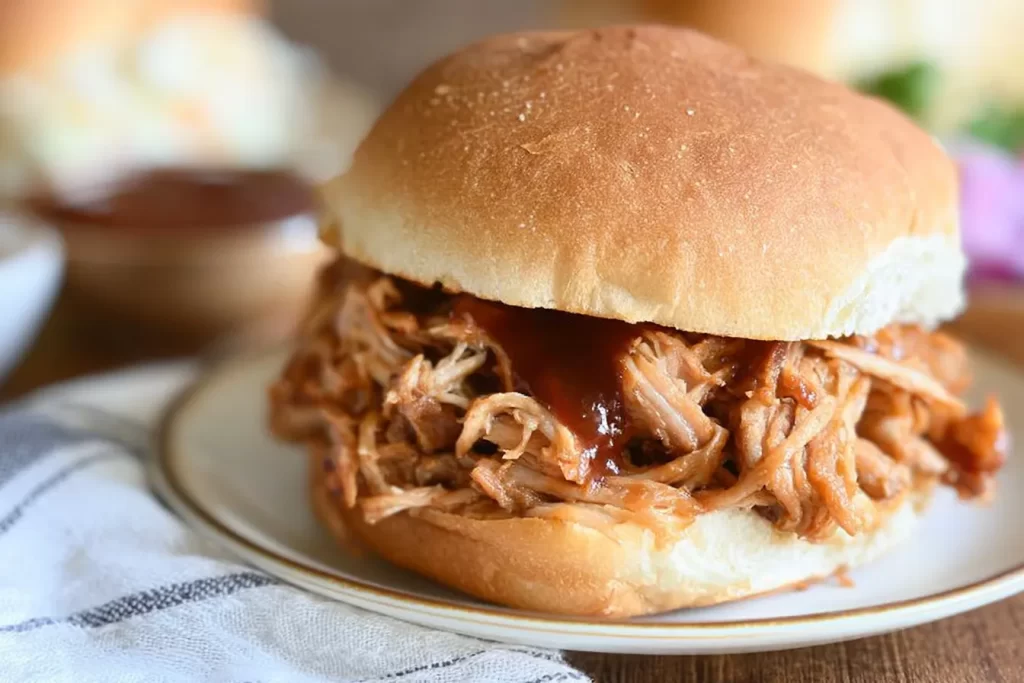 Mouthwatering Pulled Pork Sandwich Ready to Enjoy