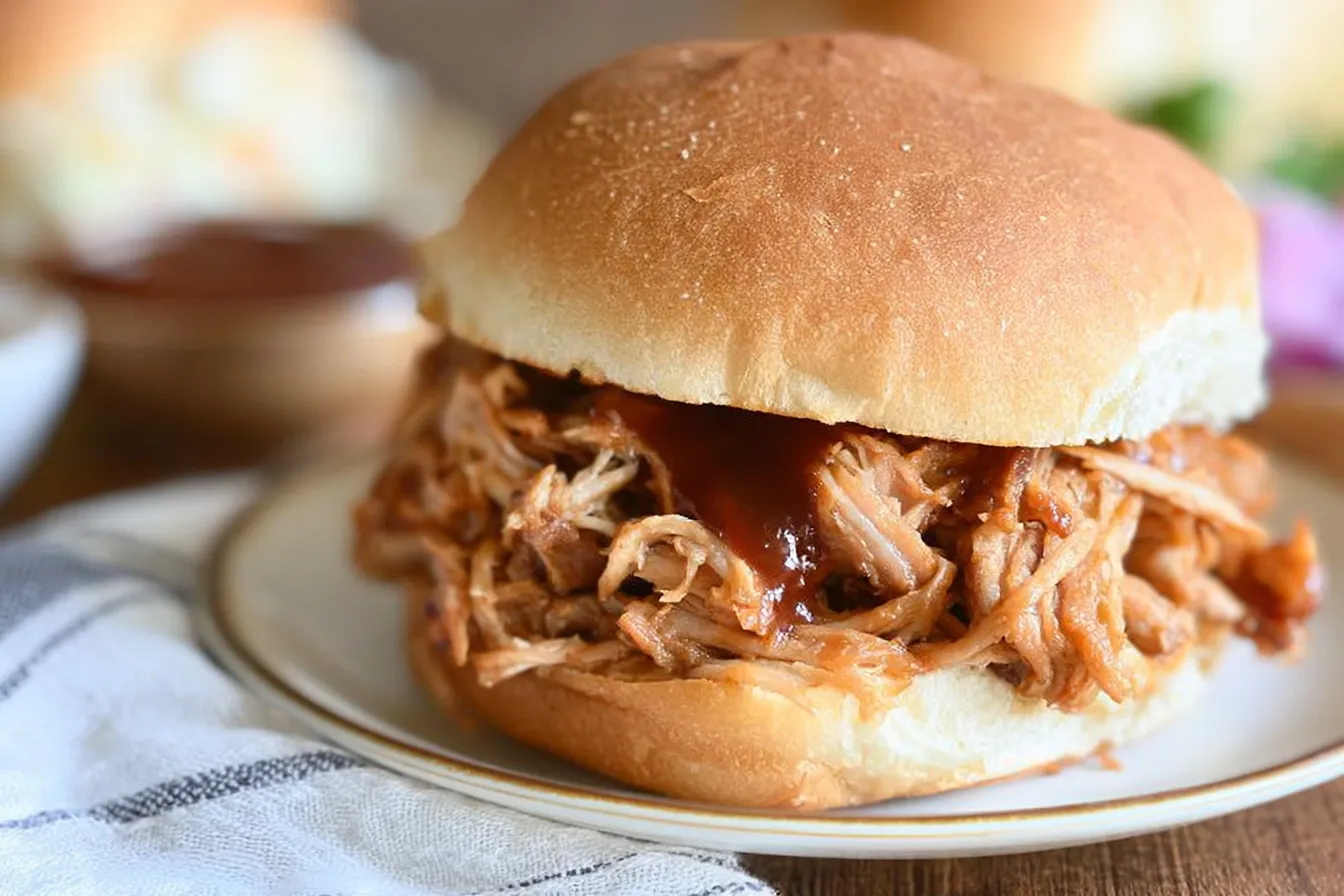 Mouthwatering Pulled Pork Sandwich Ready to Enjoy