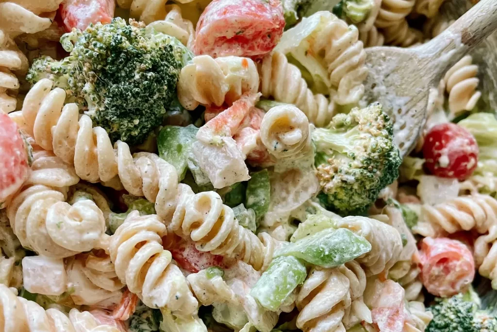 Creamy Ranch Pasta Salad in a Bowl