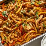 Delicious Sheet Pan Chicken Fajitas Ready to Serve