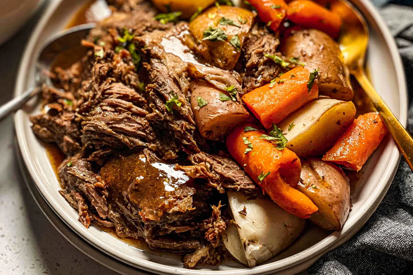 Delicious Slow Cooker Pot Roast Ready to Serve