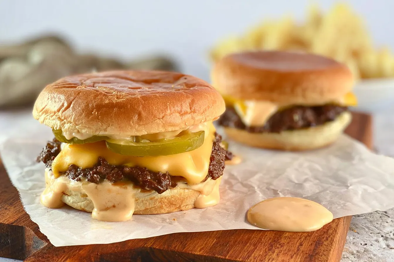 Perfectly Grilled Smash Burgers Ready to Serve