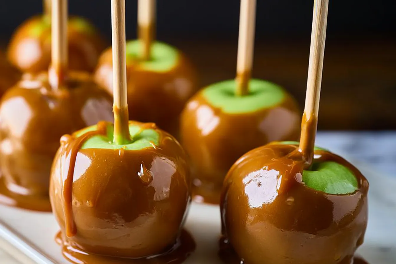 Soft Caramel Apples Ready to Enjoy
