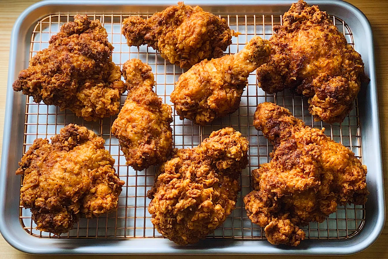 Crispy Southern Fried Chicken Plated
