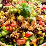 Vibrant Southwest Chicken Salad with Avocado and Beans